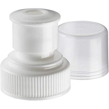 Imagem de AquaNation Tampa de plástico de 28 mm de grau alimentício segura torcido pop-up puxador de puxão para garrafa de água de PET, indetectável sneak álcool Whiskey Rum, revenda sua garrafa, bolsa de 10