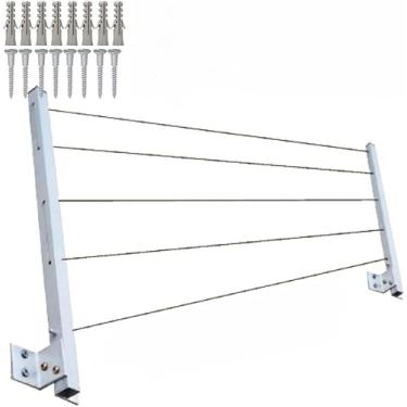 Imagem de Varal Retratil Dobravel De Parede Aluminio Não Enferruja Apartamento