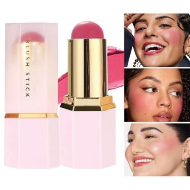 Imagem de Blush Stick Para Bochechas - Cor Tijela Hidratante e Resistente à Água,Iluminador Facial Natural de Longa Duração para Pele Seca, ou Mista em Maçãs do Rosto, da Sobrancelha e Lábios