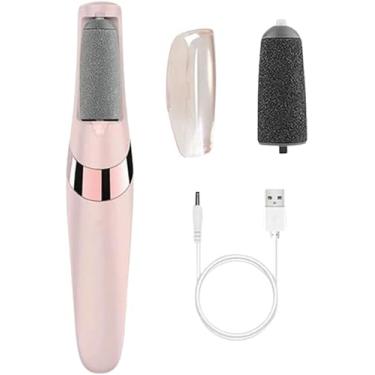 Imagem de Lixador de Pé Elétrico Recarregável USB, Removedor de Calos, 19,2 cm, Rosa