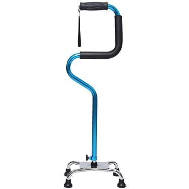 Imagem de LXPYMXDP Bengala de caminhada, bengala ajustável, bengala de mão curvada, bengala dobrável, bengala de caminhada ajustável em altura