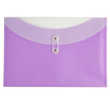 Imagem de Filexec Envelope de tamanho carta Products My 5 x 2 com botão/cordão e S-Load, uva, pacote com 6 (50413-15924)