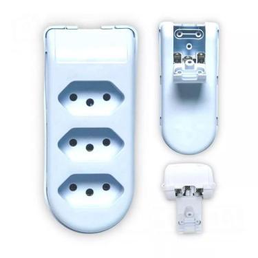 Imagem de Pct 03 Pino de Tomada Barra 10A Fêmea 3x1 2P+T Extensão BR - Pluzie