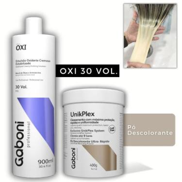 Imagem de Kit Pó Descolorante Ultra-rápido Branco 400g + Oxi 30 vol. 900ml Gabon