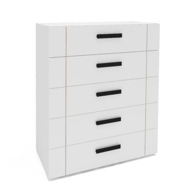 Imagem de Cômoda Lisboa 5 Gavetas Branca