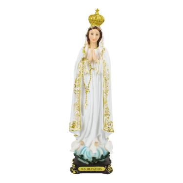 Imagem de Estátua Imagem Nossa Senhora De Fátima Resina 30.5cm