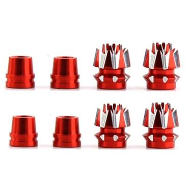 Imagem de 2 Sets Alloy M3 Size 3mm Transmitter 3D Stick Ends for Futaba/Spektrum DX7 FrSky Taranis X9 X7 RadioLink RC Multicopter Quadcopter(Red)