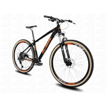 Imagem de Bicicleta Aro 29 KSW XLT100 Com 12 Toda Relação 1x12 Completa Absolute Catraca 11/52 dentes Freio Hidraulico Suspensão com trava,17,Preto Laranja