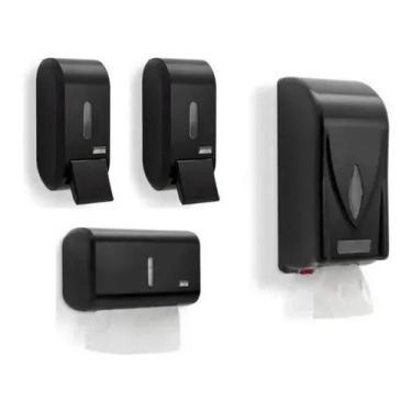 Imagem de 2 Saboneteira + 1 Dispenser Toalheiro + 1 Higiênico Cai-cai - Premisse