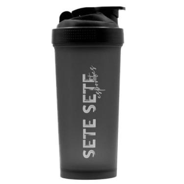Imagem de Coqueteleira Shaker Academia Garrafa 600ml 77 Esportes, Preto