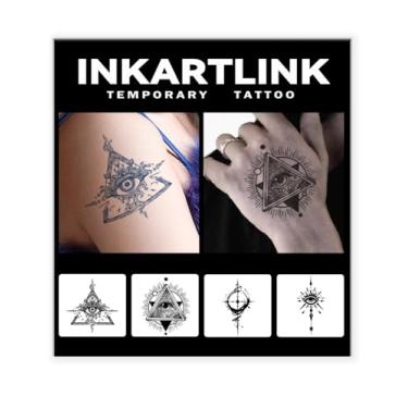 Imagem de INKARTLINK Tattoo Tech, 4 Folhas De Tatuagem Semipermanente, Tatuagens Temporárias Com Design Artístico Para Adultos, Duram 1 A 2 Semanas, À Prova D'Água, Aparência Realista, Sem Adesivo, Reflexo (D