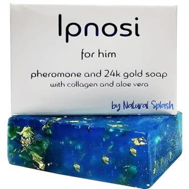 Imagem de Natural Splash Body Care Ipnosi - Sabonete Em Barra Com Infusão De Feromônios Para Ele, Flocos Ouro 24K, Colágeno E Aloe Vera, Fragrância Da (Ipnosi Men).