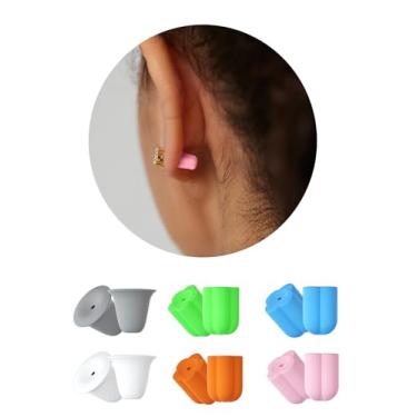 Imagem de Menglisi Suporte Profissional De Silicone Antifuro Para Brincos, Esportivo Brincos Pino, Antialérgico, Grau Alimentício, Macio, Protetor Auricular Segurança, 36 Peças, Conjunto Substituição Todos Os