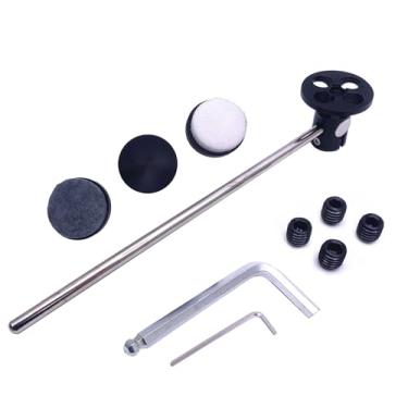 Imagem de TUOREN Pedal De Bateria, Bumbo Para Baixo - Ângulo Ajustável Da Cabeça Do Martelo E Peso, Acessórios Instrumentos Percussão Com 3 Cabeças