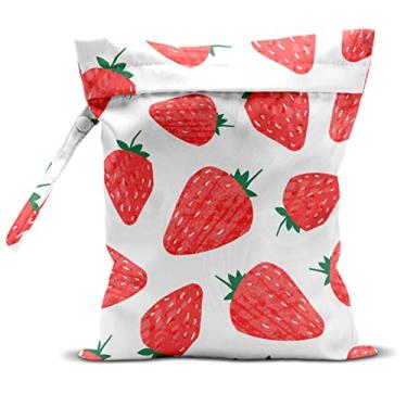 Imagem de zcyxuuw Bolsa Molhada, Seca Para Maiô, Viagem, Praia, Piscina, Fraldas, Roupas Sujas Ioga, Academia, Maquiagem, Decoração De Frutas Reutilizável À Prova D'Água, Laranja E Morango