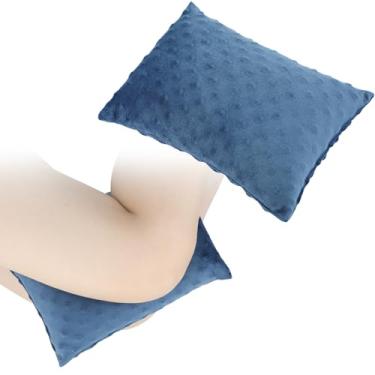 Imagem de Travesseiros macios de perna para joelho 28 x 19,8 cm, almofadas pequenas de suporte de quadril entre as pernas para pessoas que dormem de lado, ciática, alívio da dor, lavável na máquina, presentes
