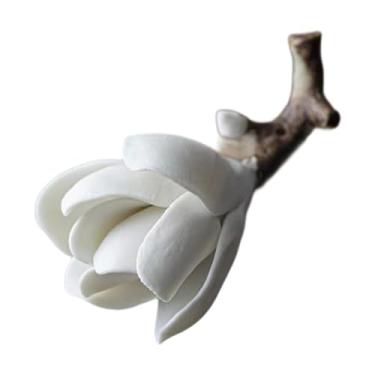 Imagem de Ioensy Porta-incenso em bastão de flor de magnólia, coleção de incensários, fragrância para casa, incensário de porcelana para mesa de hotel, quarto, Branco