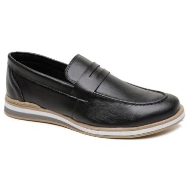 Imagem de Sapato Oxford Social Masculino Loafer Casual Moderno Confortável (Preto, BR, Adulto, Numérico, 37)