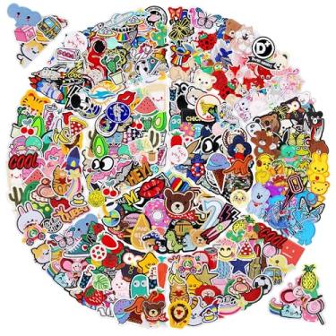 Imagem de NICEVINYL Patches: 100 peças de estilos sortidos aleatórios engraçados conserto de apliques bordados para roupas costurar/passar em jaquetas mochilas chapéu vestido tecido para acessórios DIY