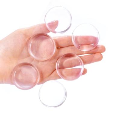 Imagem de HICOBOS Protetor de parede para batente de porta – Protetor de parede contra maçanetas, autoadesivo resistente, macio e transparente, gel lavável reutilizável absorvente de choque para escritório em