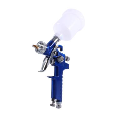 Imagem de Pistola de pulverização 0,8 devilbis Mini Gun - Kit de pistola de pulverização a ar, azul, alimentação por gravidade HVLP Mini pistola de pintura a ar de baixa pressão com bico de 0,8 mm 100 ml