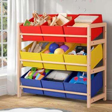 Imagem de Estante de Brinquedos Organizador, Estante E Armazenamento de Brinquedos, Organizador de Brinquedo Médio, Brinquedos E Livros Estante em Plástico, Estante Porta Livros de Brinquedos Natural