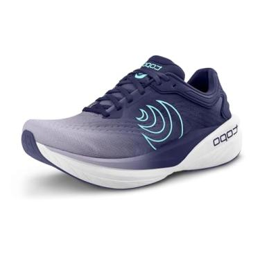 Imagem de Topo Athletic Tênis de corrida feminino Phantom 4 leve e confortável de 5 mm Drop Road para corrida na estrada, Roxo/azul, 36