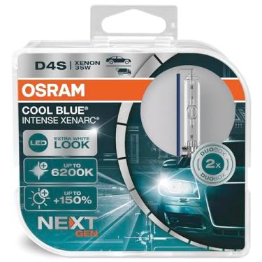 Imagem de OSRAM XENARC Cool Blue Intense D4S, +150% mais brilho, até 6.200 K, lâmpada de farol de xenônio, visual de LED, caixa dupla (2 lâmpadas)