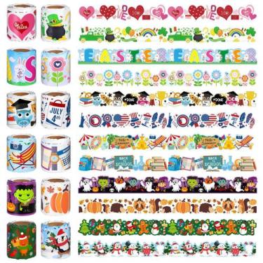 Imagem de Bordas de quadro de avisos ADXCO 12 rolos 120 m 12 designs