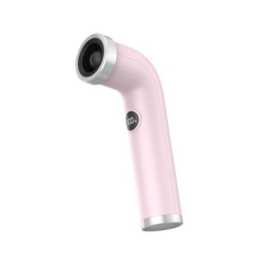 Imagem de XLWLLNJ Ventilador portátil com 100 velocidades, ventilador de resfriamento de ar ajustável com visor digital para praia, ar livre, viagens, casa, verão, Rosa