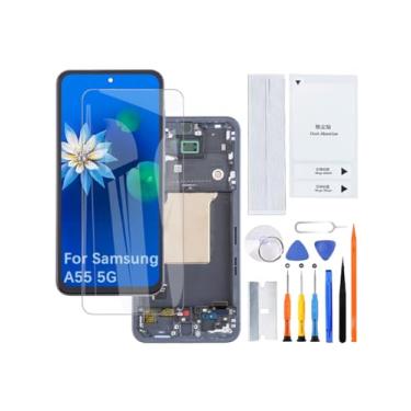 Imagem de Kit de montagem de tela LCD para Samsung Galaxy A55 5G TFT A556V A556B A556B/DS (preto com moldura, sem impressão digital)