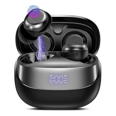 Imagem de Fone de Ouvido Bluetooth 5.4 TWS c/Display Digital Sem Fio 47h Bateria Hi‑Fi Microfone e IPX7 (Preto)