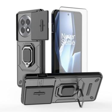Imagem de Asuwish Capa de telefone para OnePlus 13R 5G/Ace 5/Ace 5 Pro 2025 com capa deslizante para câmera de vidro temperado, suporte de anel, suporte robusto e fino para celular One+ 13 R R13 Ace5 feminino