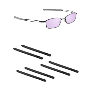 Imagem de Handwith 3 pares de meias de silicone macio para óculos de sol Oakley COIN OX5071/FRAG OX5045, antiderrapante, ajuste confortável, óculos, braço, peças sobressalentes, kit de substituição preto