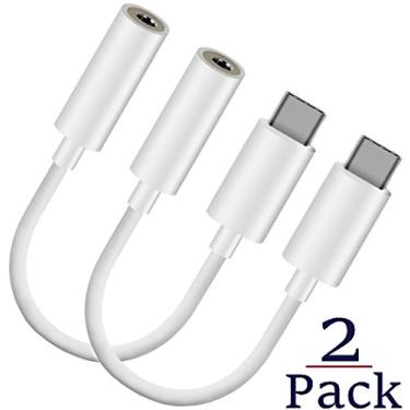Imagem de Josi Minea x 2 peças USB 3.1 Tipo C macho (USB-C) para adaptador de áudio fêmea de 3,5 mm Extensor de fone de ouvido para Samsung Galaxy S8 e S8 Plus, LG G6 e G5, Nexus 5X / 6P, novo Apple MacBook - 2 pacotes