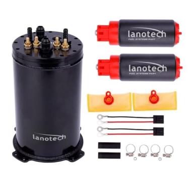 Imagem de Lanotech Tanque De Combustível Alumínio, 2,6 L/2,8 L, 8 An, Para Bombas Simples/Duplo 39 Mm A 40