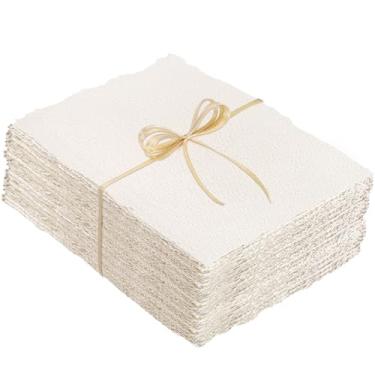 Imagem de 100 folhas de papel para aquarela, 12,7 x 18 cm, 300 g/m², papel artesanal áspero/texturizado para aquarelas, convites de casamento, cartões, artesanato