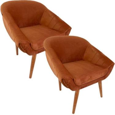Imagem de Kit Duas Poltronas Giovana em Sued Premium - Sua Casa Decorações,  Ter