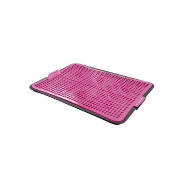 Imagem de Sanitario Canino Pipi Jornal Rosa - Plast Pet - Plaspet