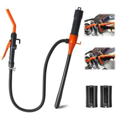 Imagem de Bomba de bateria portátil, bomba de transferência de combustível de sifão alimentada por bateria, ajuste universal para gasolina, carro, bomba de transferência de combustível portátil
