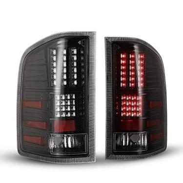 Imagem de Conjunto de luzes traseiras de LED compatível com 2007-2013 Chevy Silverado, WOLFSTORM Chevy Silverado, 1 par (lente transparente)