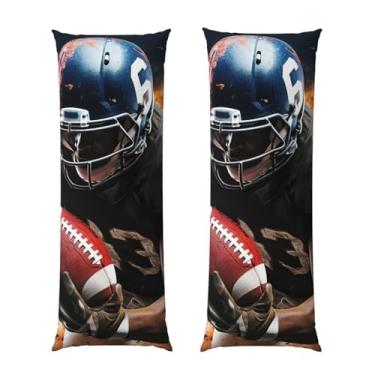 Imagem de Capa de travesseiro corporal com zíper oculto, fronha longa de microfibra macia e respirável para travesseiro corporal, capas de travesseiro de futebol americano legais para dormir, presente de cama