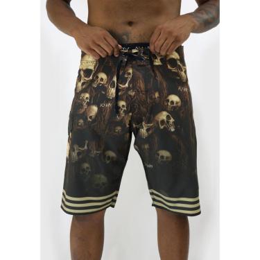 Imagem de Bermuda Água Alkary Caveira Raizes Preta-Masculino