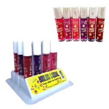 Imagem de Display 12 Gloss Brilho Labial Sabor Frutas
