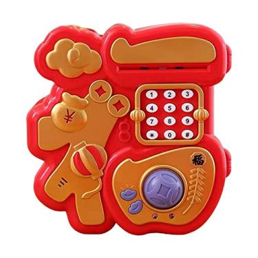 Imagem de shamjina Cofrinho Eletrônico de Economia de Moedas para Crianças - Brinquedo Interativo, Vermelho