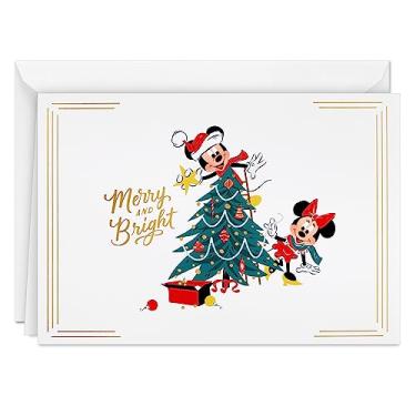 Imagem de Hallmark Disney Cartões de Natal Mickey Mouse (16 cartões e envelopes) Merry and Bright