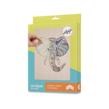 Imagem de Jogo Quebra Cabeça De Madeira Estampa Elefante, Cor: Estampado - Copag