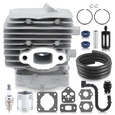 Imagem de Carbhub Kit de pistão de cilindro para soprador de folhas Stihl BG86 BG86C SH86C BR200 SR200 substitui 4241 020 1203 com junta de ventilação do tanque de filtro de mangueira de linha de combustível