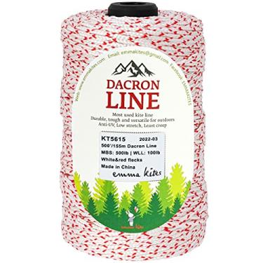 Imagem de emma kites 500LB 500Ft Braided Kite String Dacron Polyester Cord Spool Kite Line for Large Kite Flying Outdoor Tactical Craft Low Stretch Heavy Duty