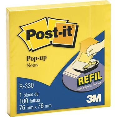 Imagem de Post-IT Pop-Up Refil R330 Amarelo 76mmX76mm 100folhas 3M
